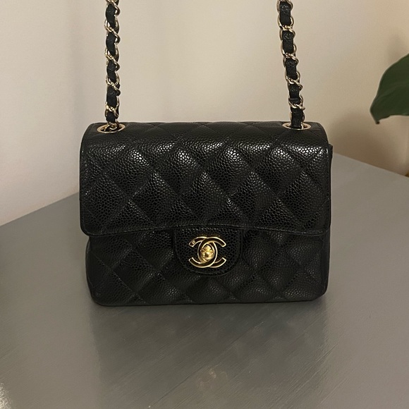 Chanel Caviar Mini Square Classic Flap - Picture 1 of 15